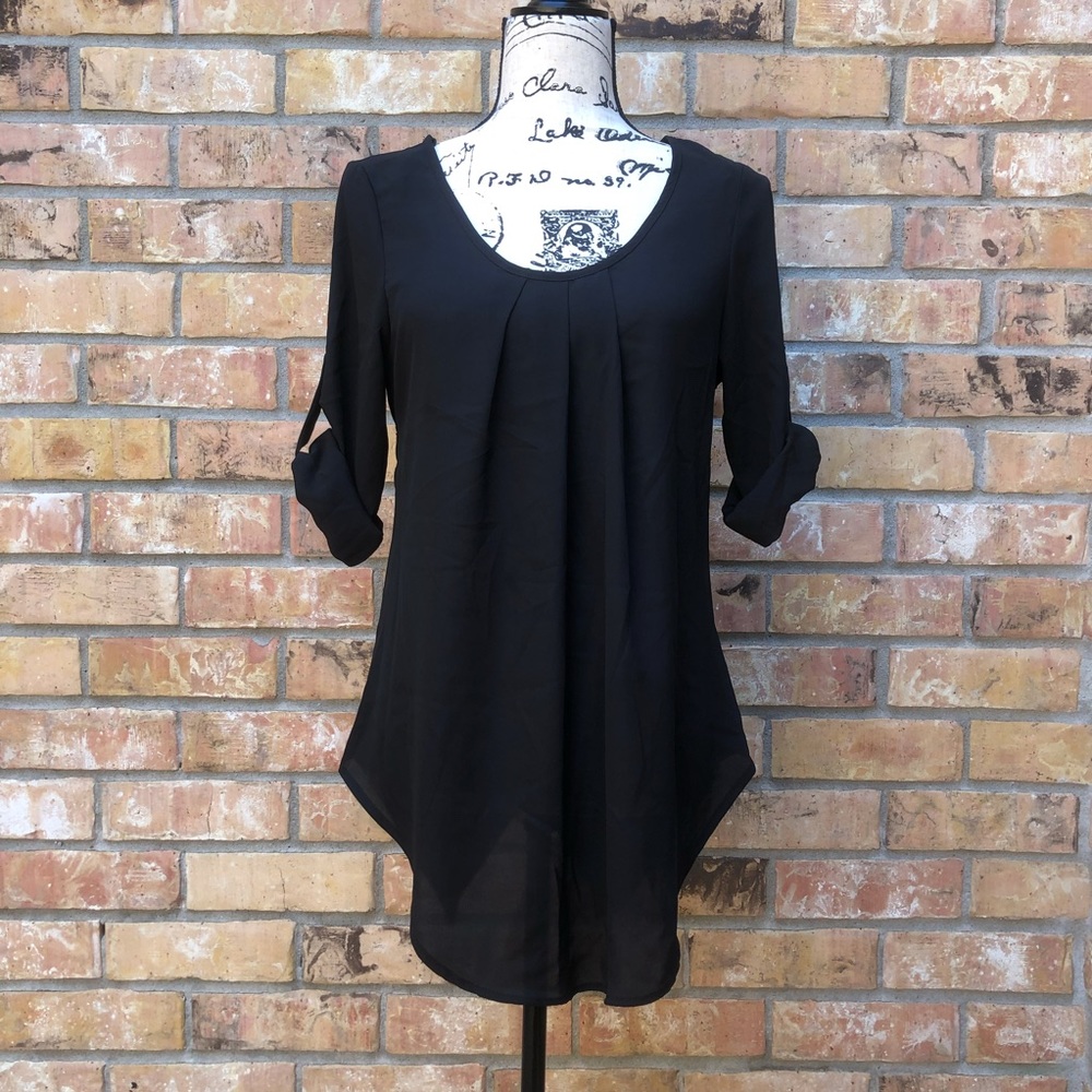 Maude 3/4 Sleeve Hi Lo Blouse